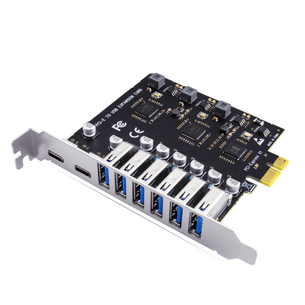 PCIE To USB Controller Card-1 * PCIE Adapter Card-black. 