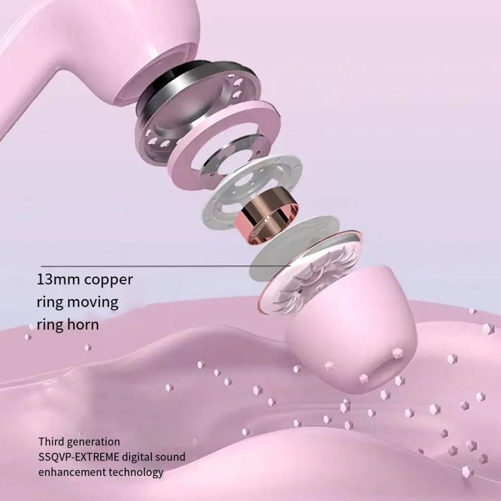 HQAi H4 Tws Earphone Wireless Bluetooth 5.0 Headphones Sport Gaming Headsets Noise Reduction Earbuds With Mic LED Display. 