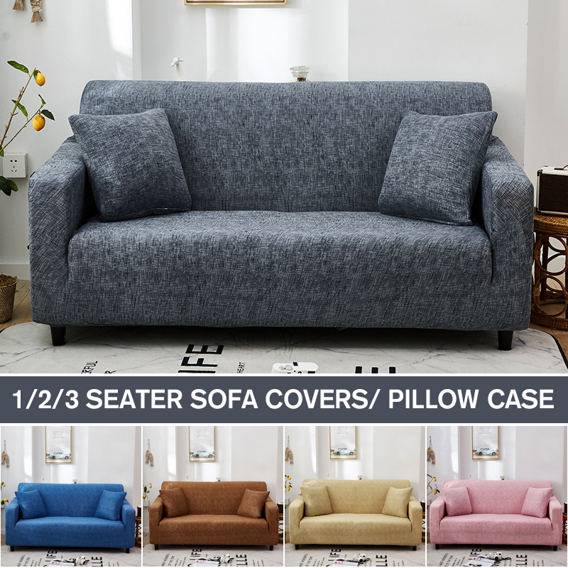 1 2 3 Home Sofa Cover Seater Stretch Elastic Chair Covers Couch ...