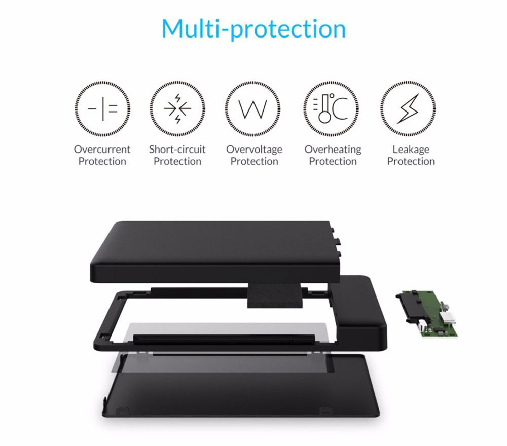 Orico 2588US3 External Hard Drive Enclosure USB 2.0 For 2.5" SATA HDD And SSD 1TB support. 