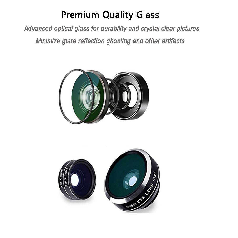 APEXEL APL - HS12XDG3ZJ Cell Phone Camera Lens Kit 4 in 1 12X Telephoto Lens with Tripod Wide Angle Macro Fisheye - Black. 