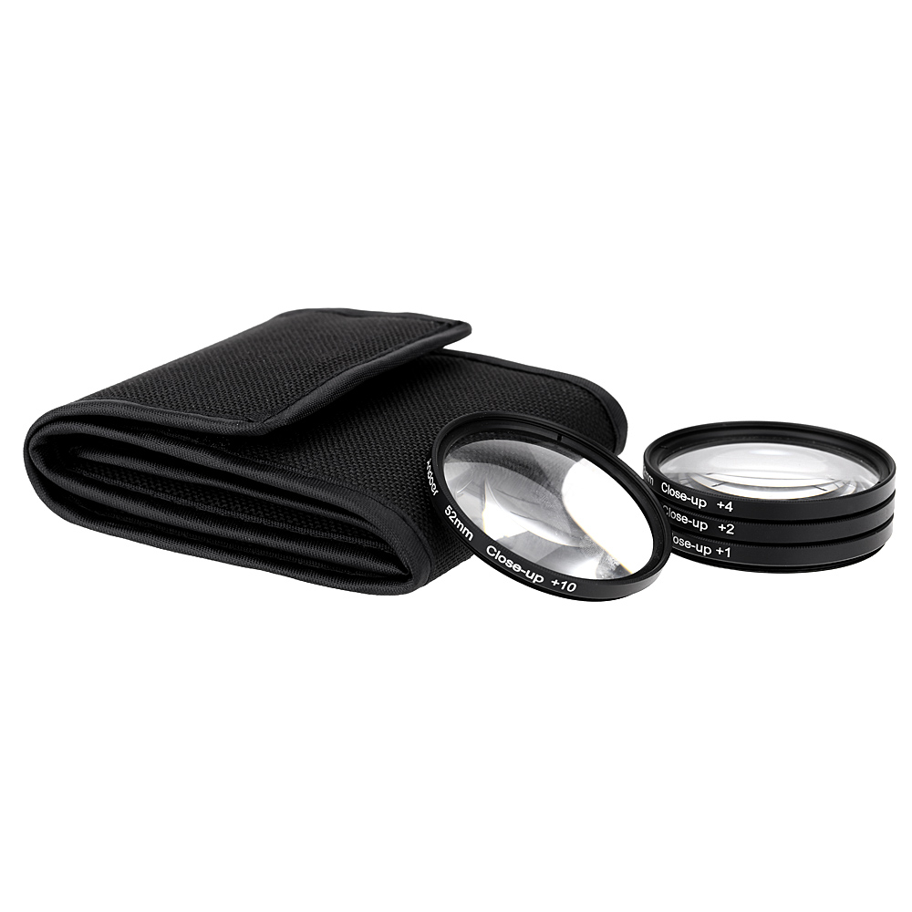 52mm Macro Close-Up Filter Set +1 +2 +4 +10 with Pouch for Nikon D7200 D5200 D3200 D3100 Canon Sony Pentax DSLRs. 