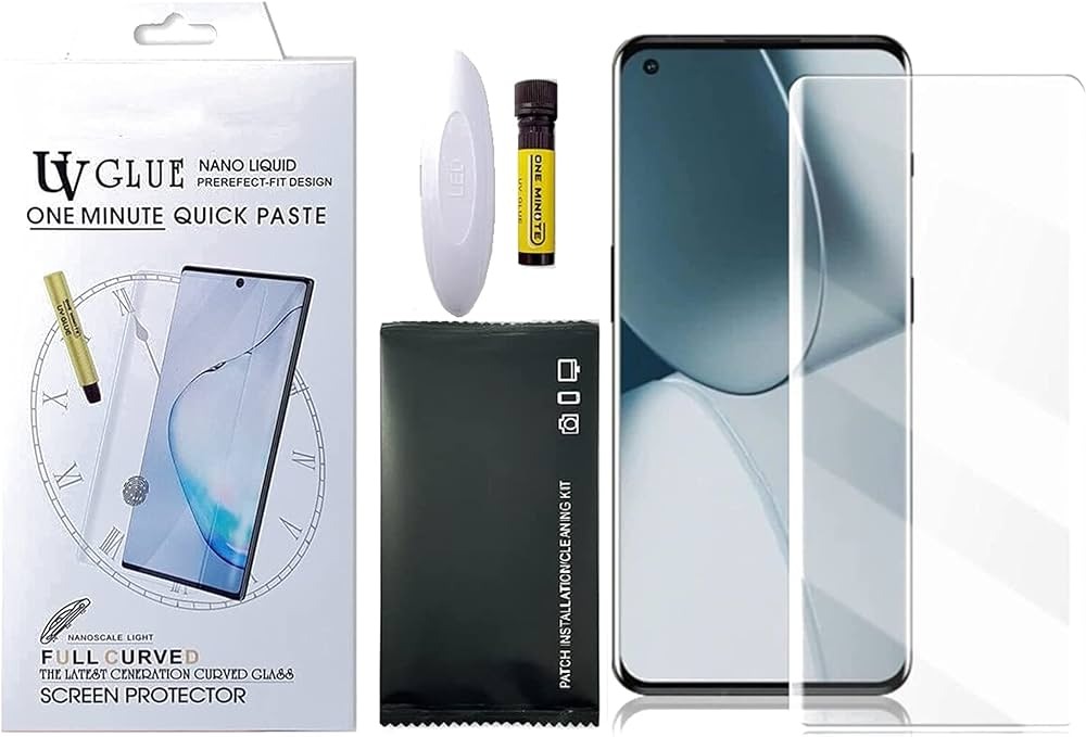 Tecno Camon 40 Pro (A+ GRADE) Premium UV Tempered Glass Screen Protector Curved with Liquid Glue and UV Light -Transparent Clear. 