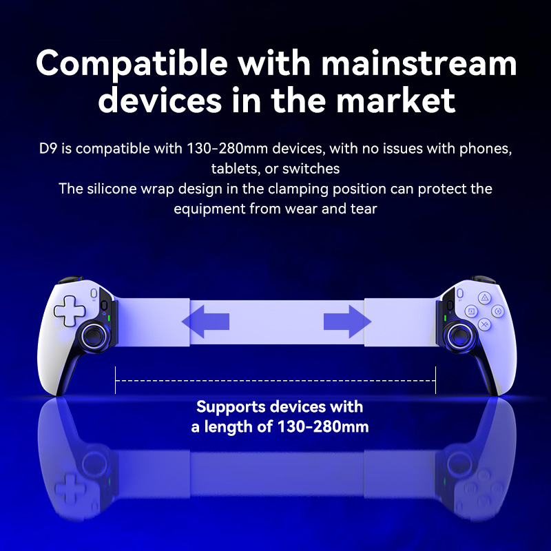 D9 Mobile Phone Stretching Game Controller Wireless Bluetooth PC Tablet For Switch/PS3/PS4 Dual Hall Somatosensory Controller. 