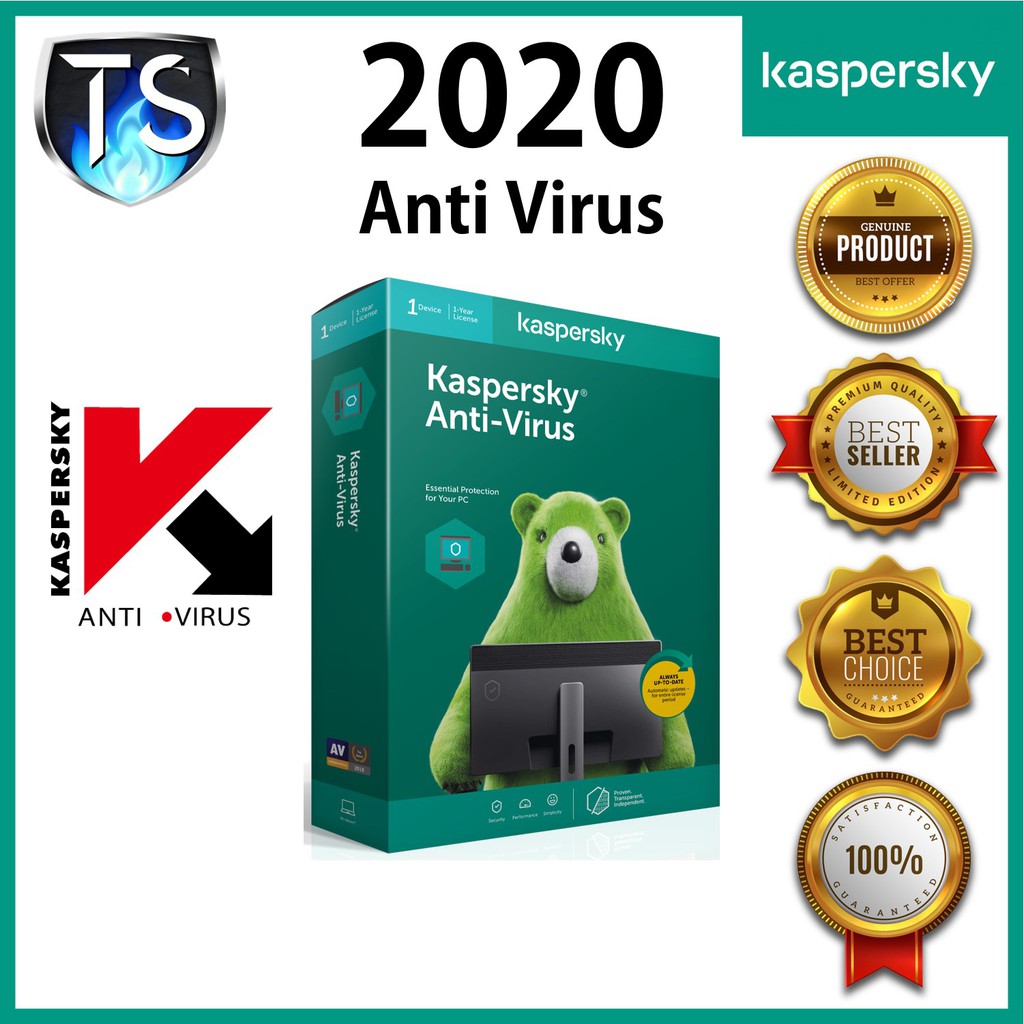 Kaspersi Internet Security 2020 1PC with free T-Shirt- 1 Device / 1 Year. 