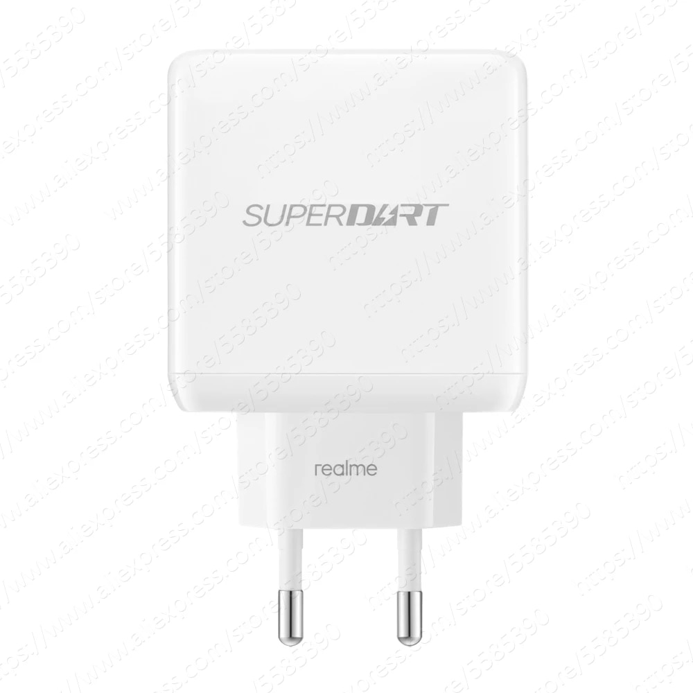 Official EU Plug Realme 65W SuperDart Charger Power Adapter UK Original Realme 10 Pro Plus GT Neo2T GT2 Pro Q5 9 Pro 8 7 Pro. 
