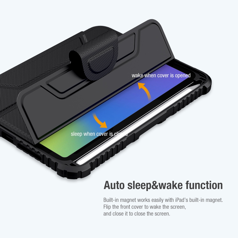 For iPad mini 6 NILLKIN Bumper Pro Horizontal Flip Case with Pen Slot & Holder & Sleep / Wake-up Function. 