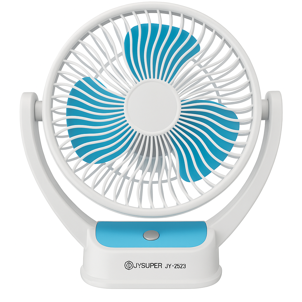 JYSUPER JY-2523 AC/DC Rechargeable 3600mAh Portable Desk Fan - JYSUPER JY-2523 AC/DC Rechargeable 3600mAh Portable Desk Fan buy online Bangladesh Gadget Corner