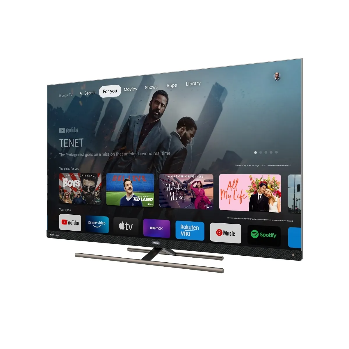 Haier 65" QLED Google Smart TV (H65S900UX). 