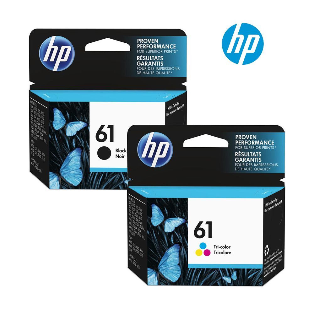 HP 61 Ink Cartridge 1 Set | Black CH561W | Colour CH562W. 