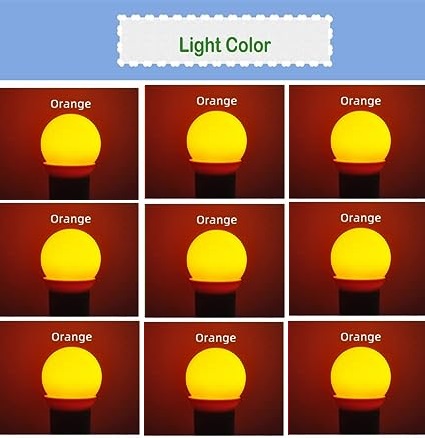 iPOWER Orange Colour Mini 0.5-Watt B22 Base LED Bulb ( Dream Light ). 
