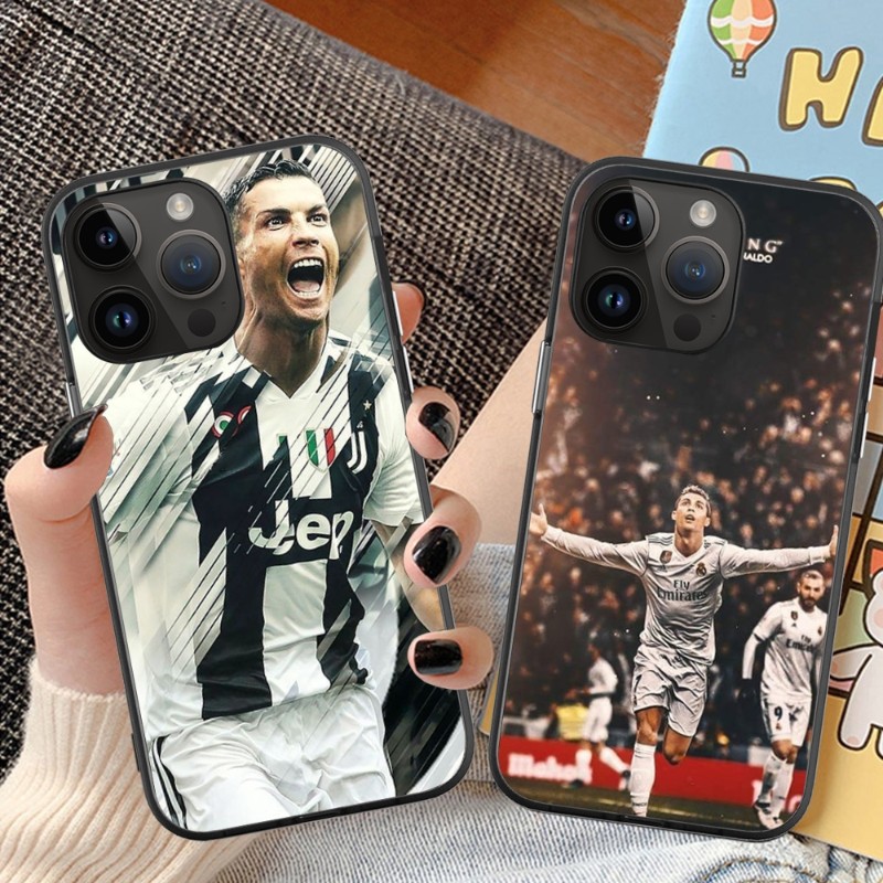 CR7 Cristiano Ronaldo Phone Case For iPhone 15 14 13 12 11 X XR XS XSMAX 8 7 Plus Mini Pro Max Soft Black Phone Cover. 