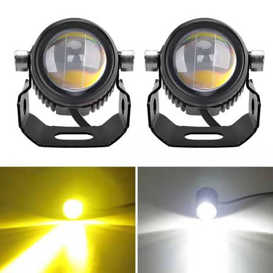 Mini Driving Light Led 2 In 1 White And Yellow Fog Light For Cars / Bikes / Suvs / Tractor. 