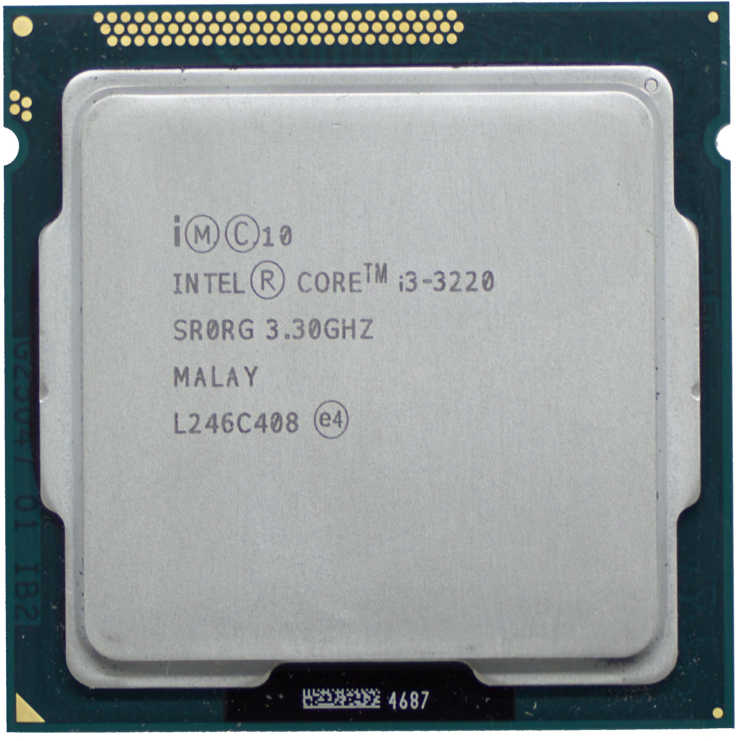 Intel Core i3 (3rd Gen 3.3 GHz) Desktop Processor bluck. 