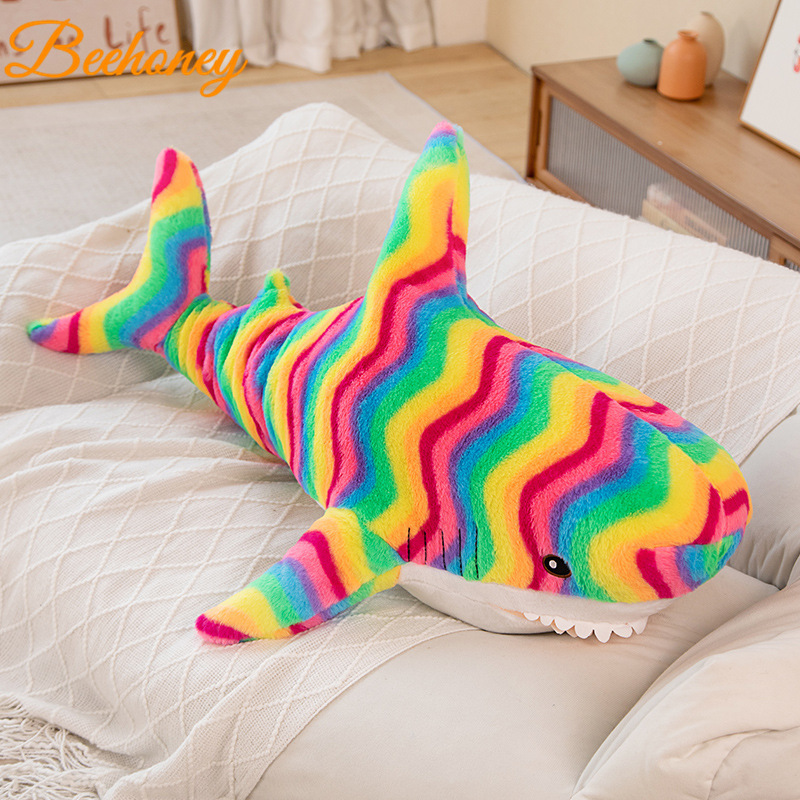 Yurui Plush Rainbow Shark Toys Colorful Shark Plush Pillow Kids Birthday Christmas Gifts Daraz .bd