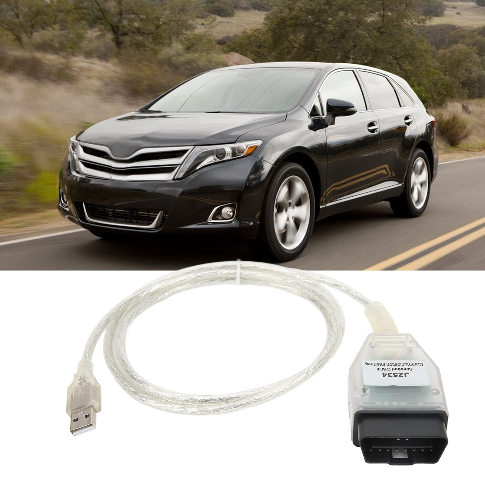 Diagnostic Interface Cable, OBD2 Scanner for Mini VCI V17.00.020 ARM CPU for Vehicle. 