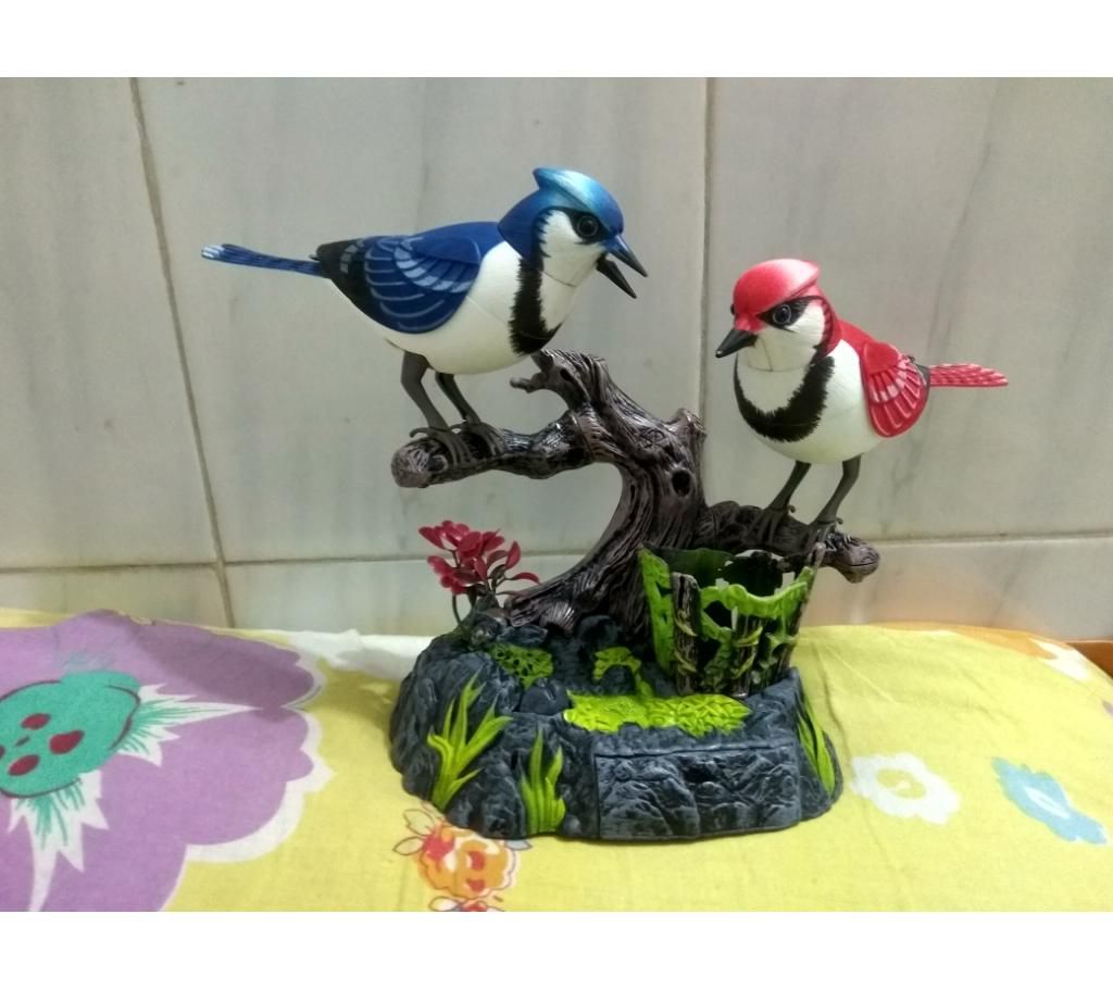 Liberty Imports Singing and Chirping Birds - Realistic Sounds and Movements (Blue Jays). 