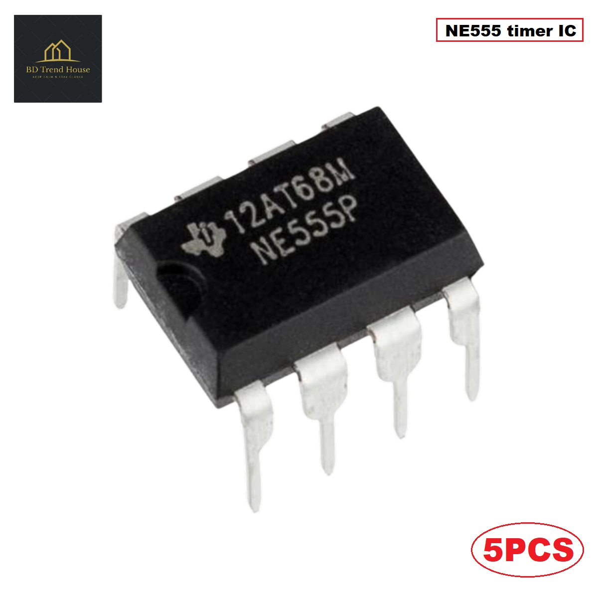 NE555P Timer IC Chip DIP-8 Pin Voltage Regulator With Timer Based IC Chip For Electrical Circuitry & Parts -5PC