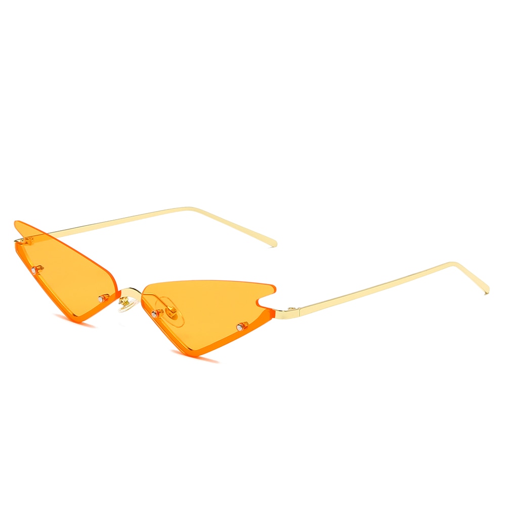 Luxury Fashion Fire Flame Sunglasses Women Rimless Wave Sun Glasses Metal Shades For Vintage Women Mirror Eyewear UV400. 