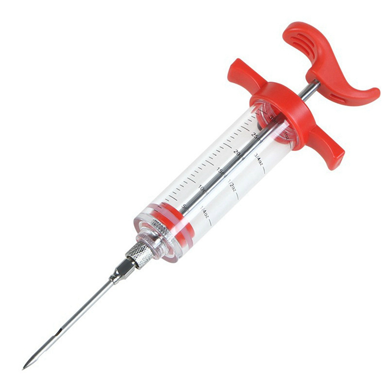 Meat Injector Syringe - 3 Marinade Injector Needles for BBQ Grill, Turkey Injector Kit, Marinades Injector for Meats Easy Install Easy to Use. 