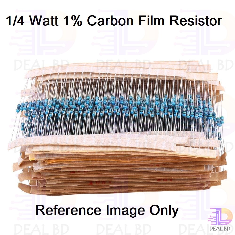 100Pcs Tolerance 1% 6.8K Ohm Resistor 6.8K Ohm Carbon Film Resistor 6.8K Ohm 1/4W Resistance 0.25 Watt Fixed Resistors Passive Components Parts. 