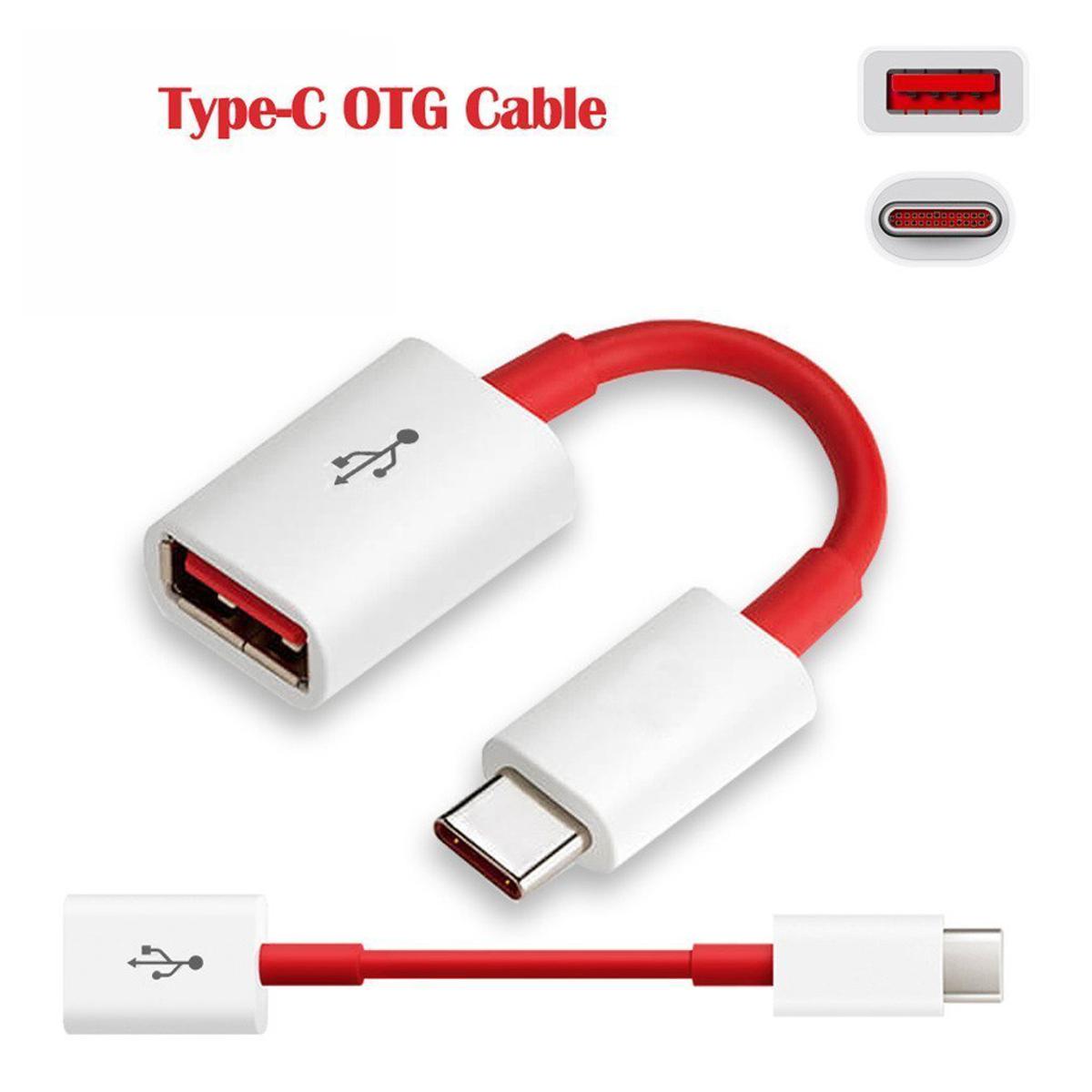 OnePlus Type C - OTG Cable Adapter For One plus - Red and White