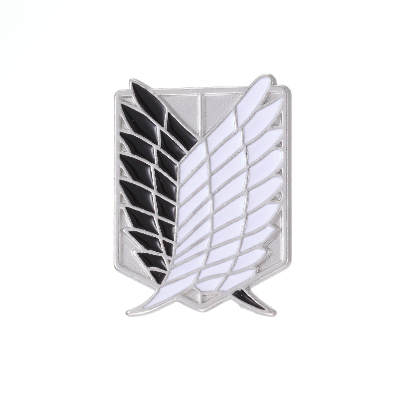 Japanese Anime Attack ON Titan Enamel Pin Eren Jaeger Mikasa Ackerman Jiyuu No Tsubasa Cartoon Brooch Fashion Lapel Badge Gifts. 