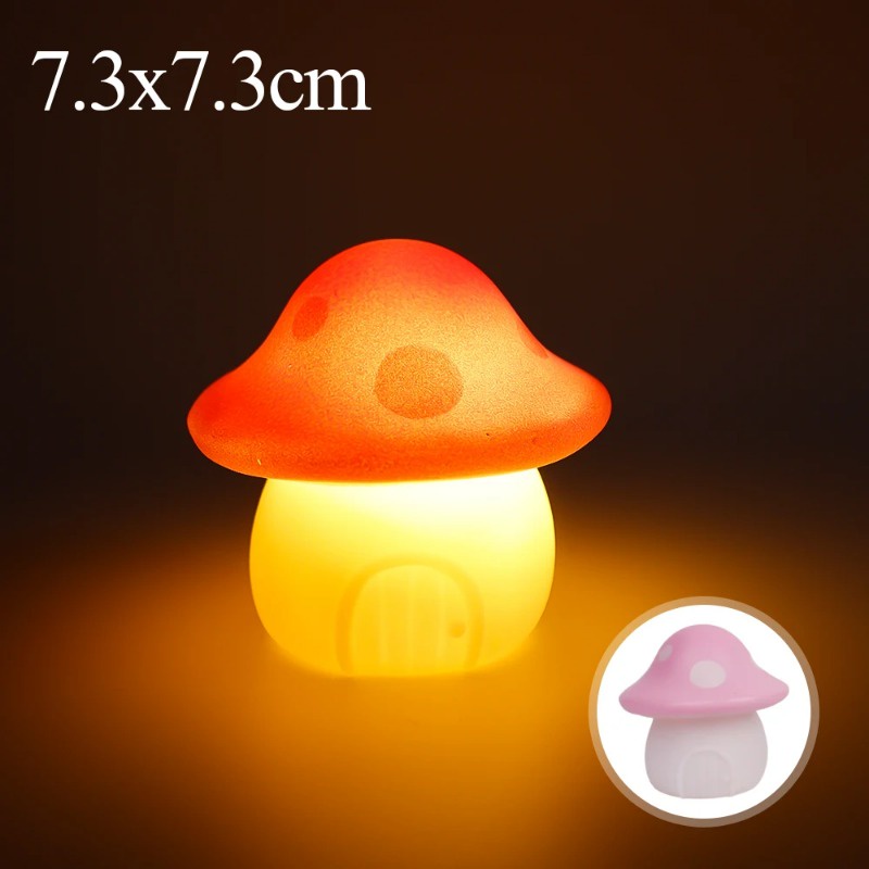 Cute LED Night Light Battery Powered Creative Mushroom Shaped