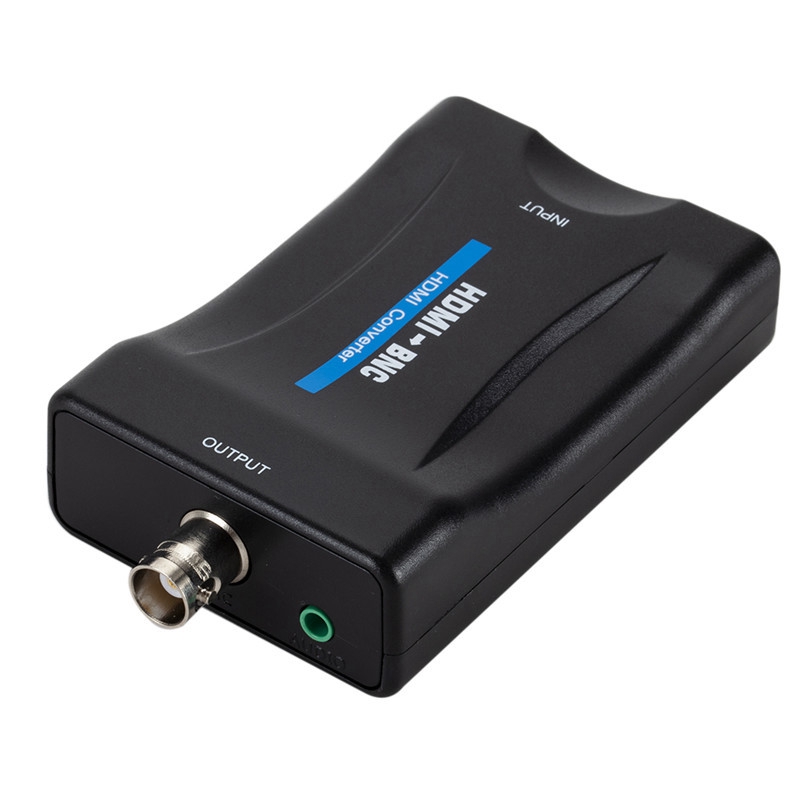 2X HDMI to BNC Video Audio Converter Adapter Compatible PAL/NTSC with USB Power Cord. 
