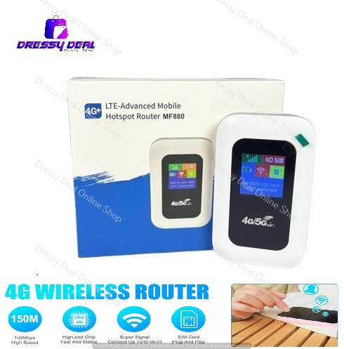 MF880 Portable 4G LTE advance Router/Modem/Hotspot Router Color Screen Convenient Mobile Car WIFI SIM Card Insertion 4G/5G Wi-Fi Supported CPE Type 4G Wireless. 