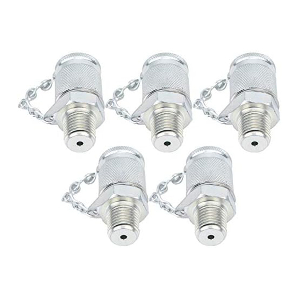 Hydraulic Test Fitting Kit, Hydraulic Test Adapter for PT/PPT Series Fittings,NPT1/4,5PCS Durable Easy Install Easy to Use