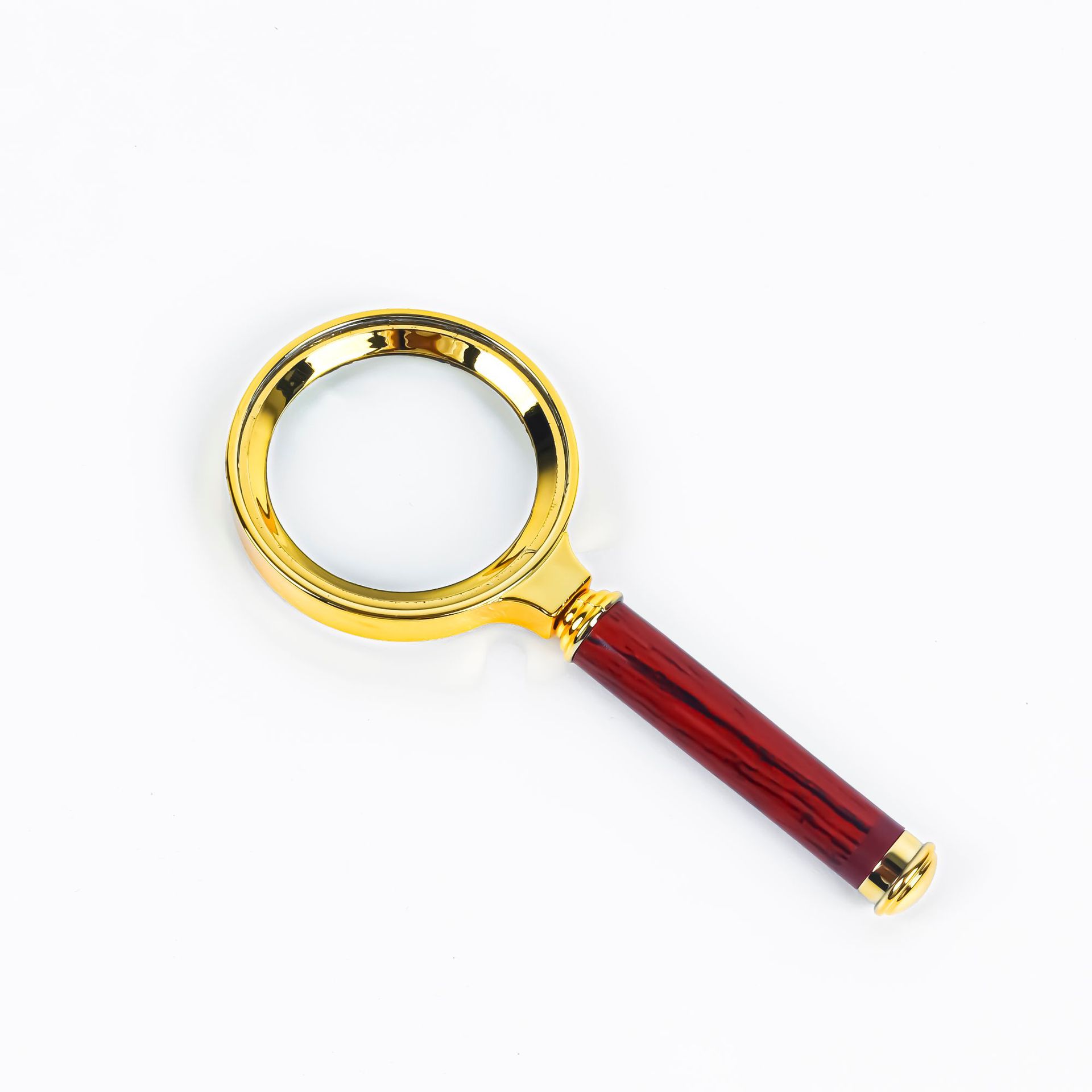 HD handheld high-power magnifying glass 10x spotlight ignition reading magnifier for children, students, and the elderly. 