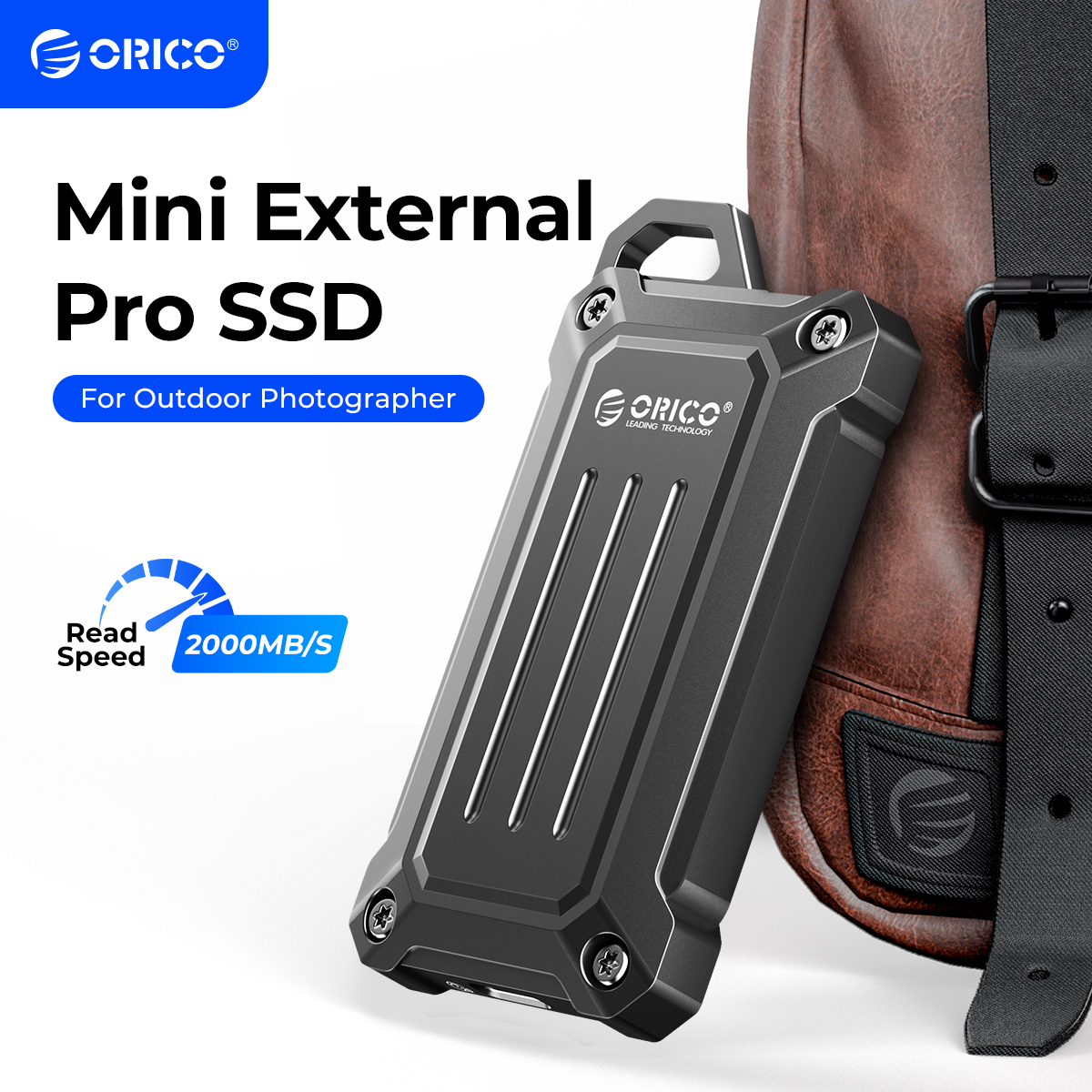 ORICO Mini Portable SSD 20Gbps External Solid State Drive USB3.2 Gen2 2TB 1TB Type- C PSSD for Outdoor Workers Photographer