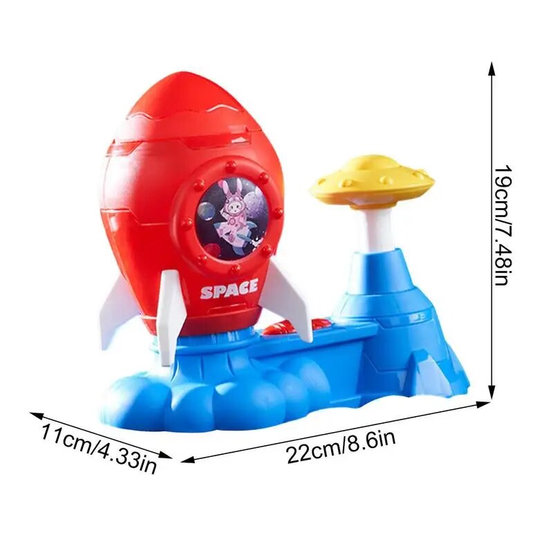 Kids Rocket Launcher Toy Jump Rocket Set Outdoor Game Flying Saucer Rocket Fun Flying Discs Interactive Educational Toy.