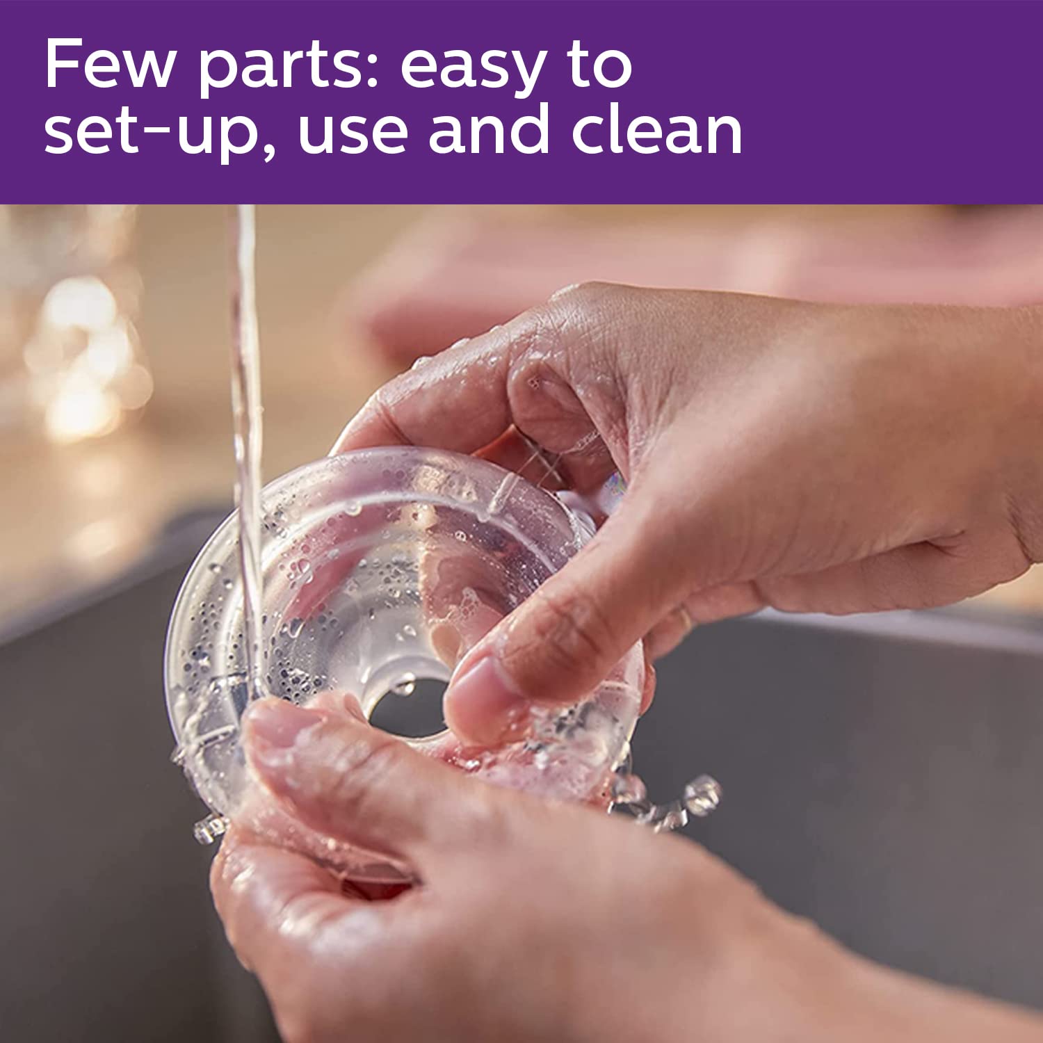 Philips Avent Comfort Manual Breast pump, Natural Motion technology, combines suction and nipple stimulation, soft cushion adapts to all size, SCF430/01. 