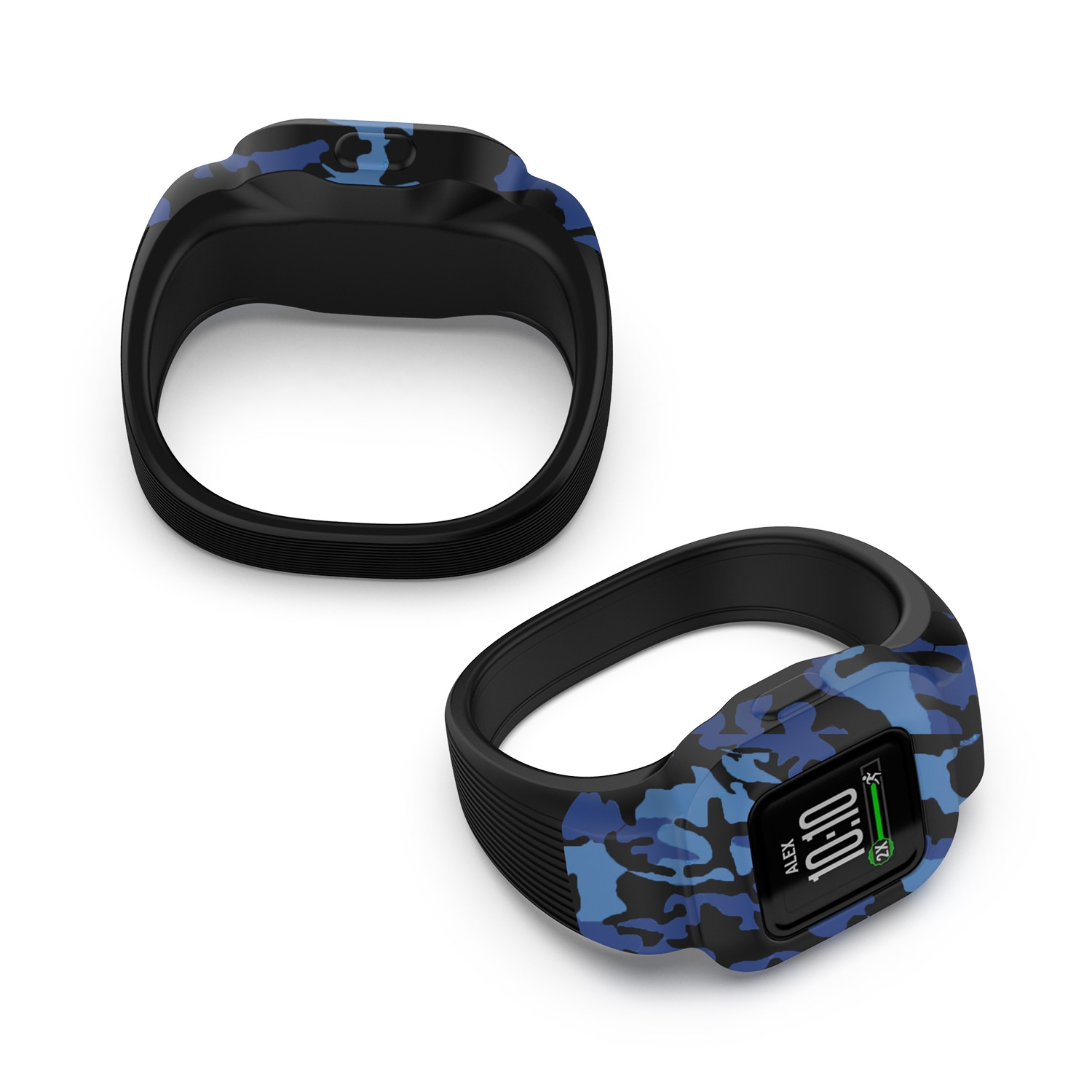 For Garmin Vivofit JR3 No Buckle Silicone Printing Watch Band, Size:S. 