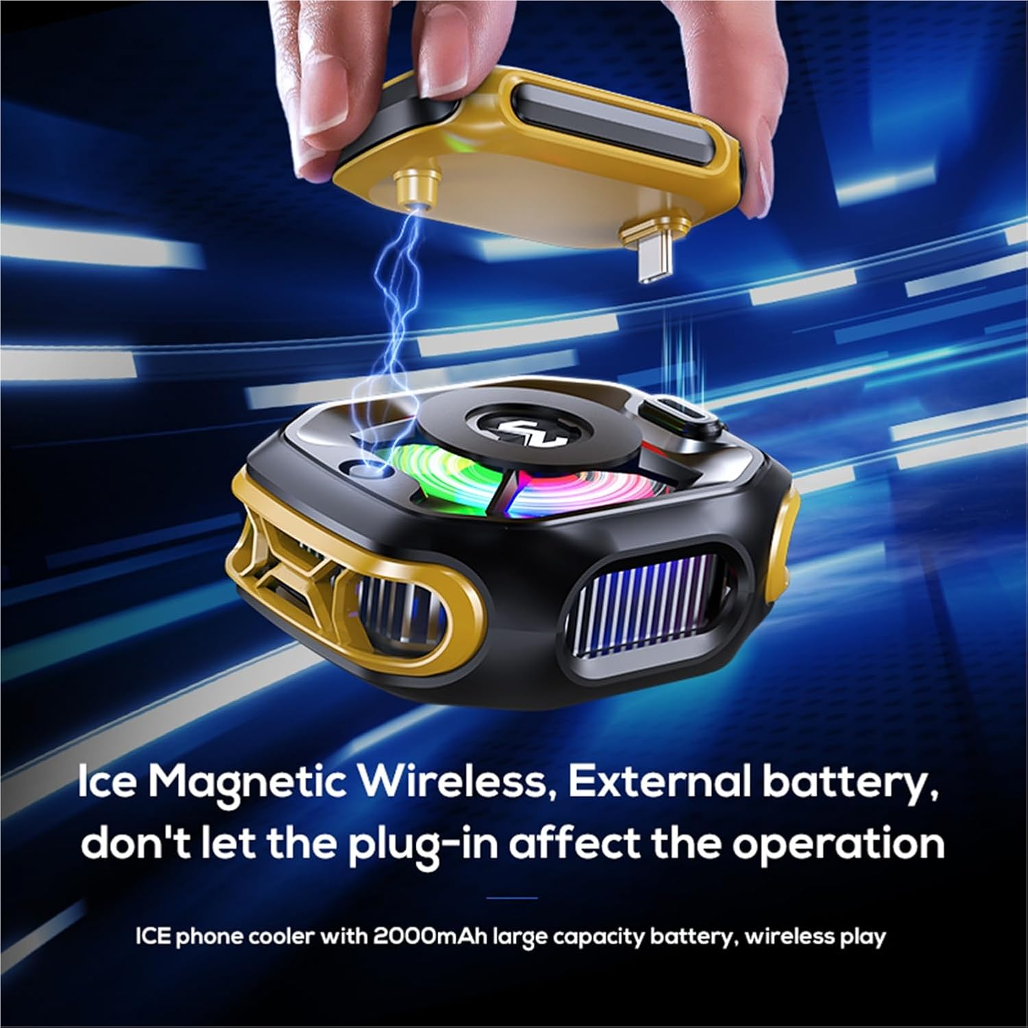 MEMO CX12 Mobile Phone Cooler Rechargeable Cooler Radiator with Digital Display and Battery. 