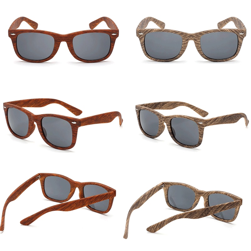 Retro Bamboo Sunglasses Wooden Bamboo Glasses Men Women Brand Designer Fashion Square Wood Sun Male Faux Wood Glasses Unisex. 