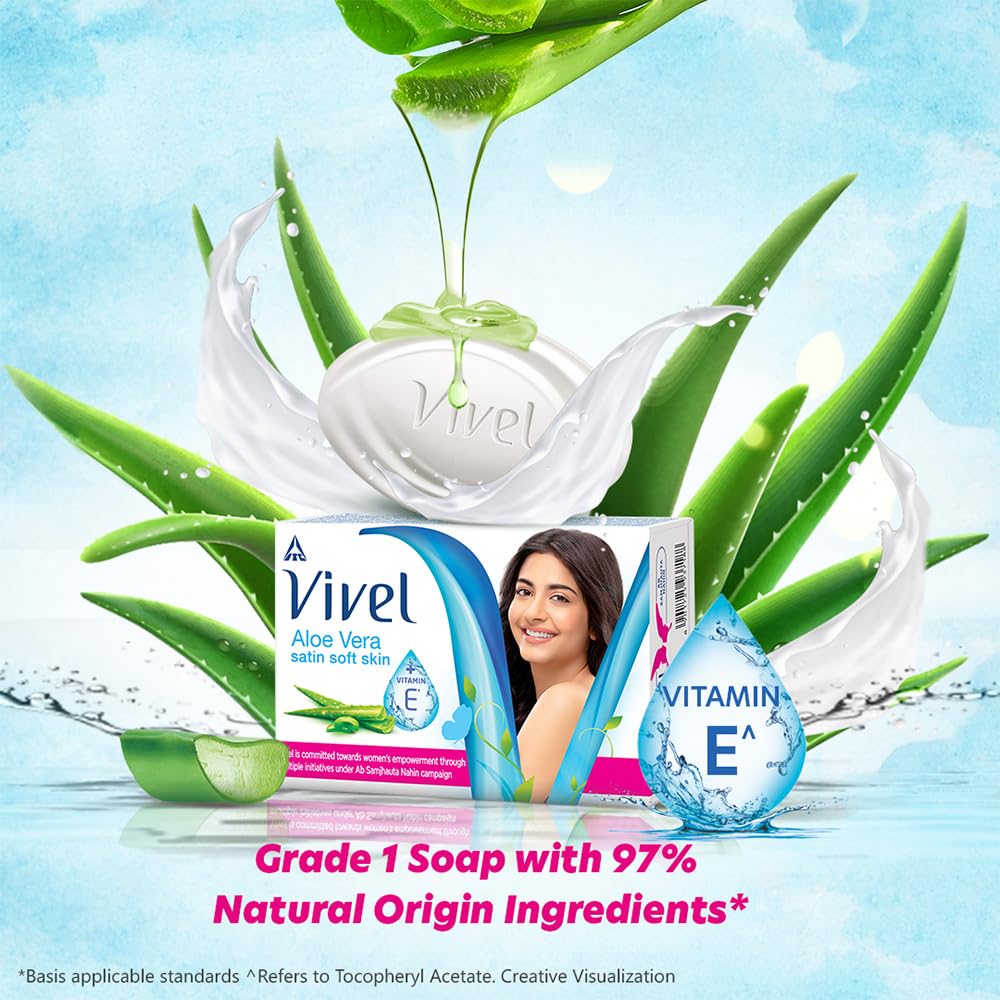 Buy Vivel Aloe Vera Bathing Soap with Vitamin E for Soft, Glowing skin|Refreshing Fragrance|Combo Pack 150g (Pack of 4) Online at Low Prices in India - Amazon.in