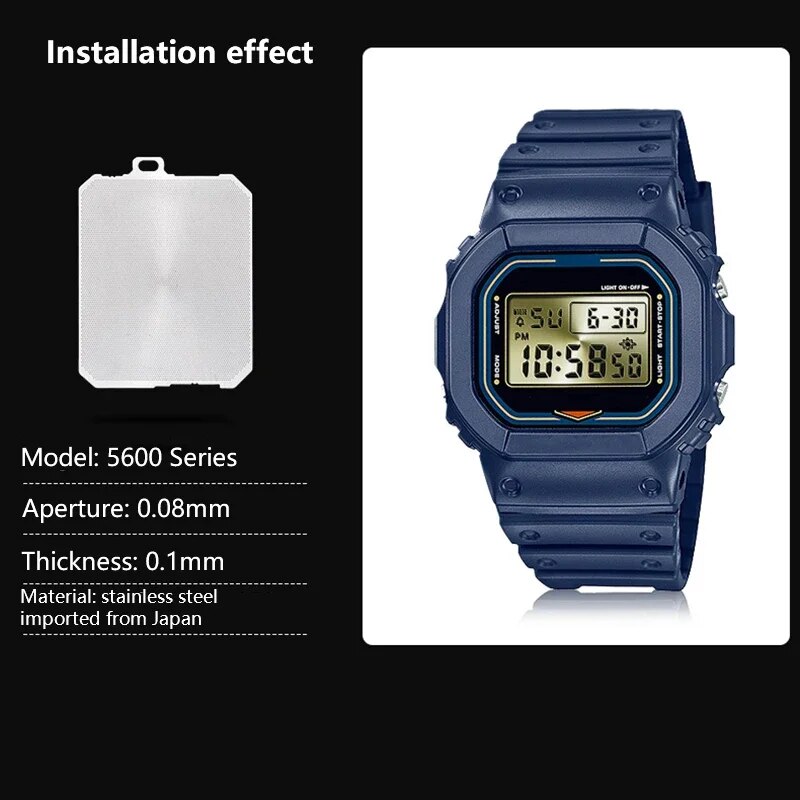 Metal Watch Dial For Casioak DW5600 GW-M5610 DW-6900 GMW-B5000 GX-56 GWF-1000 DIY Sun Pattern Steel Panel Modified Accessories. 