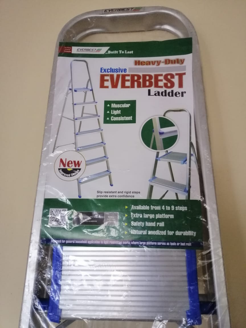 8 Step Everbest Brand Heavy-duty Ladder, Aluminium Folding Ladder (Best quality ,long lasting) Number 1 ladder in Bangladesh. 