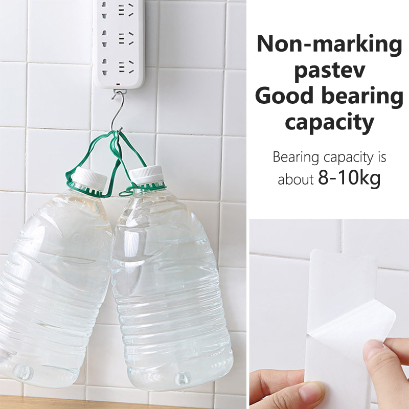 Self-Adhesive Desktop Socket Fixer Cable Organizer Wall Hanging Power Strip Holder Fixator Plug-in Removable Wall-Mounted Fixer jingu. 