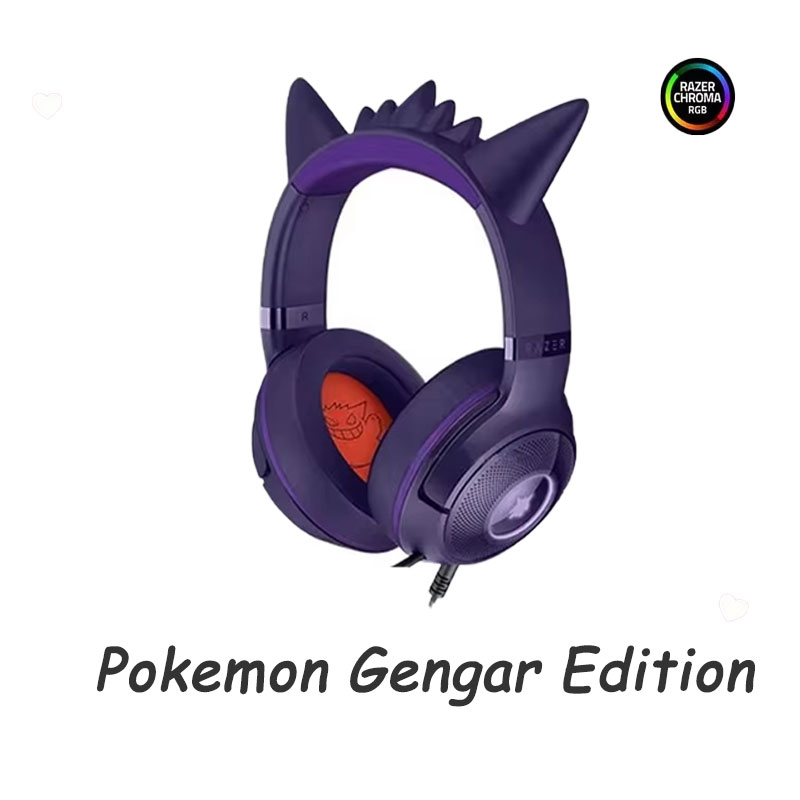 Original Razer Pokemon Gengar Edition RGB Kraken V3 X Wired USB Gaming ...