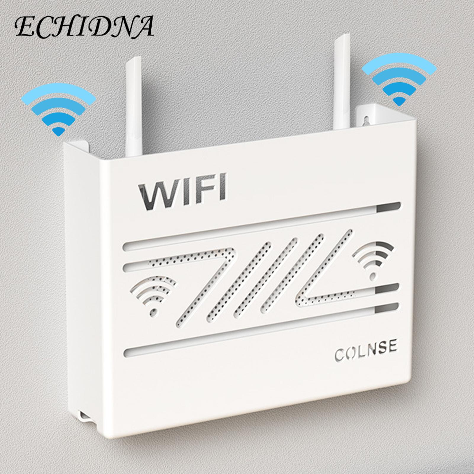 Heavy Duty Router Box Multi-functional Wall Mount Storage Rack for Wifi Router Tv Set-top Box More Efficient Heat Dissipation Modern Design Home Organizer for Southeast Asian Buyers Strong Durable