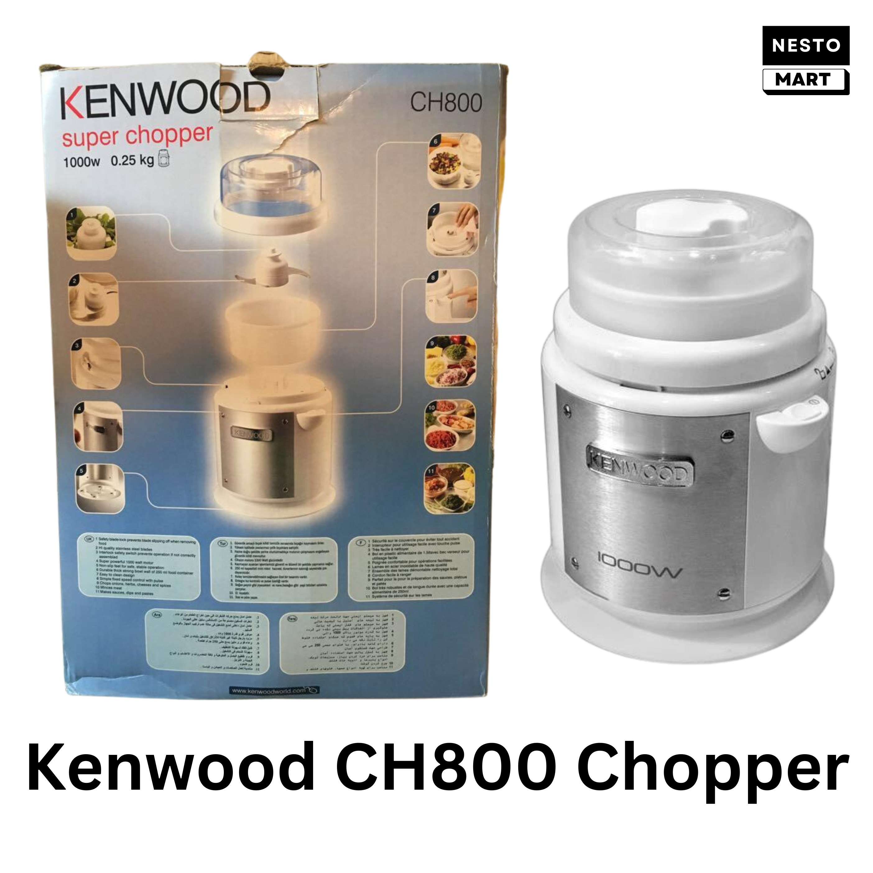 Kenwood Chopper CH800 (Chops all kinds of vegetables, meats and nuts). 