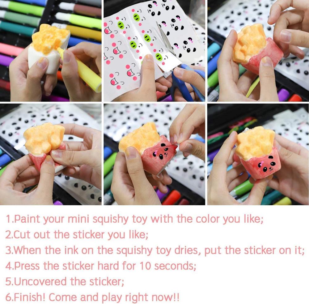 【VisioN Shop】10Pcs DIY Mini Squeeze Toys Food Squishies Bread Toys Keychains With Colorful Cream Scented Kawaii Simulation. 