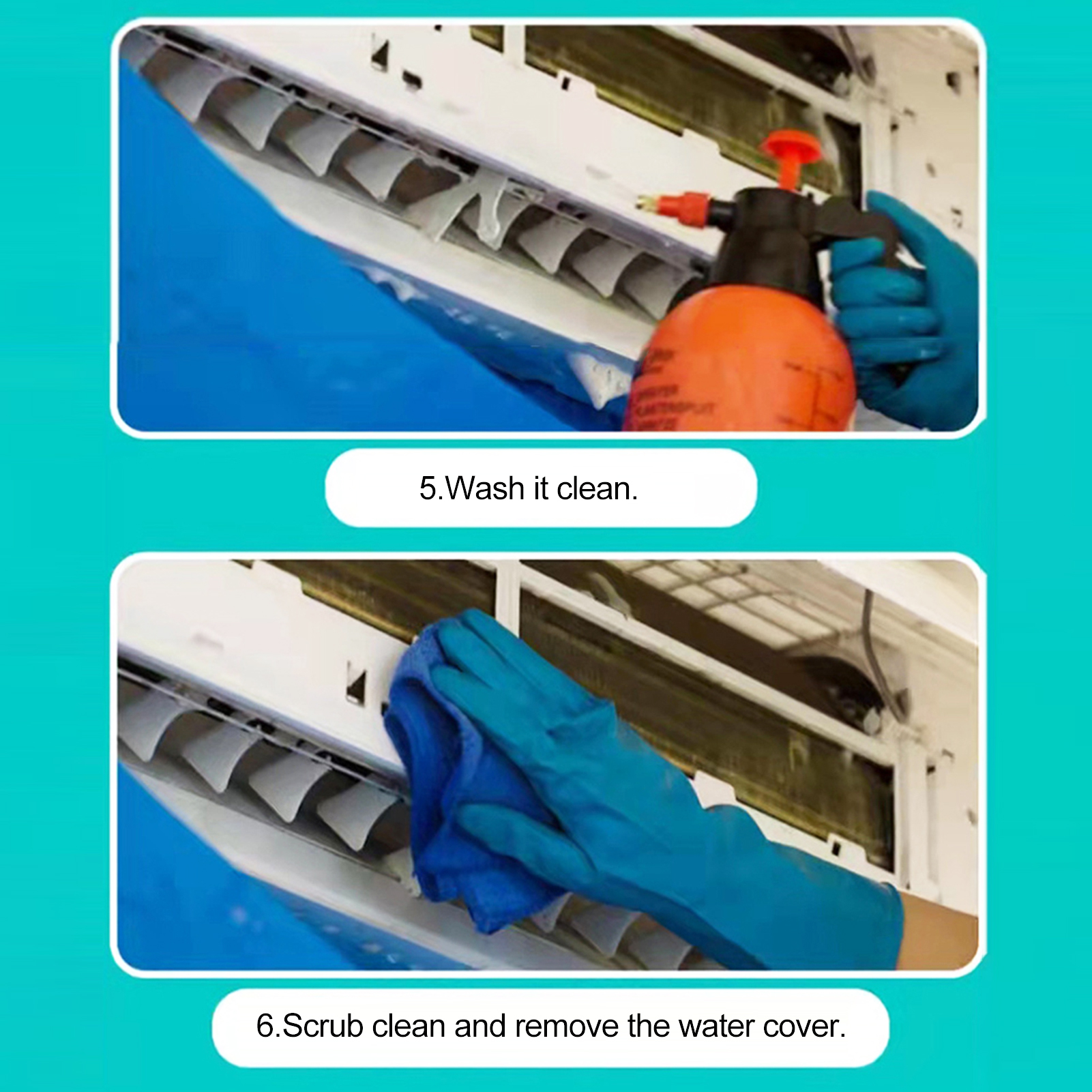 Quasar Enhanced Cleaning Experience with Ac Cover Universal Air Conditioner Cleaning Kit Easy to Use Split Ac Washing Bag Set for Leak Resistant Cleaning Buyers' Choice Air Conditioning Unit Protection. 