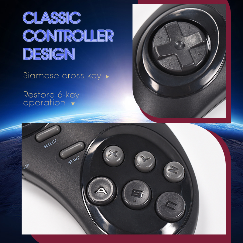 DATA FROG 16-bit MD Wireless Game Console For Sega Genesis Game Stick HDMI-compatible 900+Game For Sega Genesis Mini/Mega Drive. 