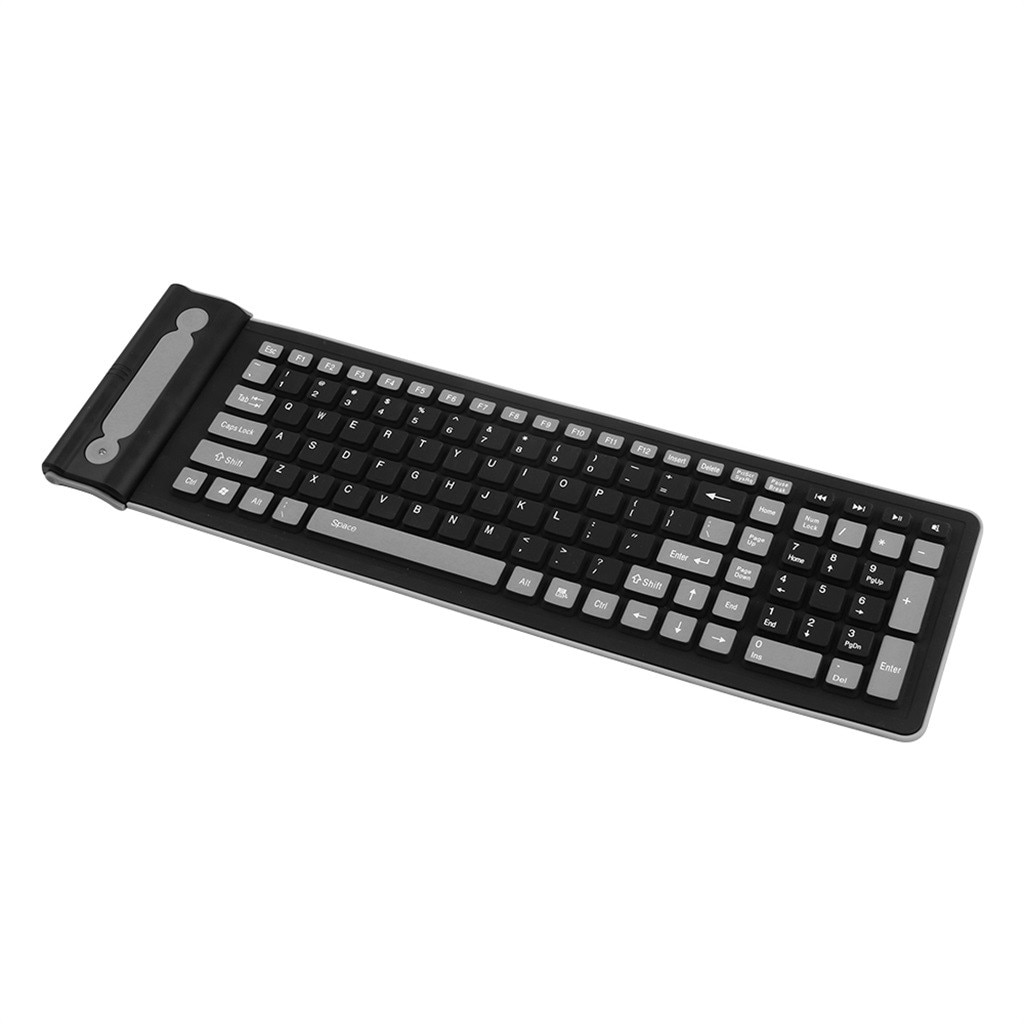 Free Shiping Portable Flexible Wireless Keyboard Silicone Soft Mini Waterproof 2.4g Keyboard Gaming Led Keyboard. 