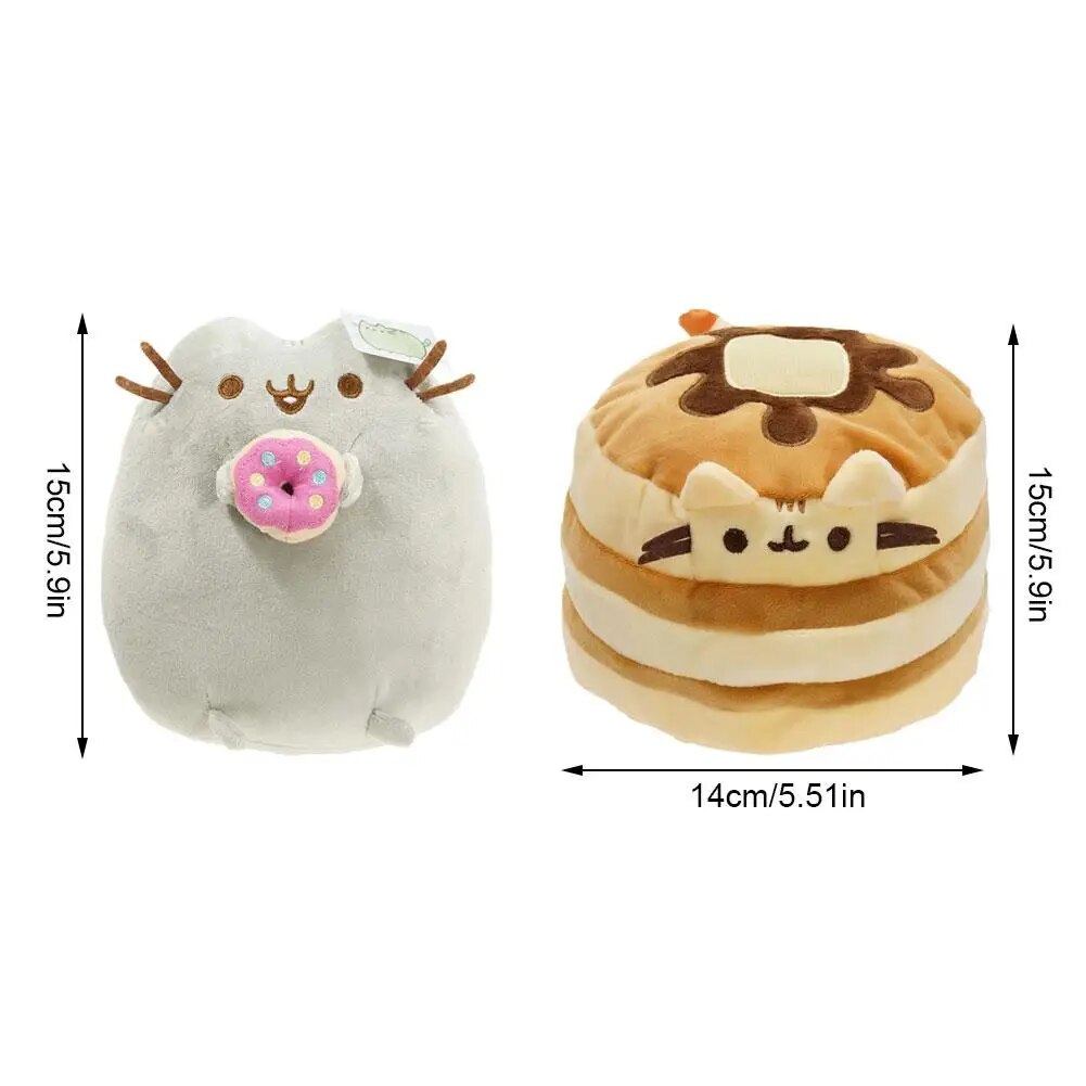 Kawaii Sushi Cat Plush Toy Donut Cookie Cat Cartoon Plush Soft Stuffed Animal Doll Potato Chip Pizza Cat Gift For Children Toy. 
